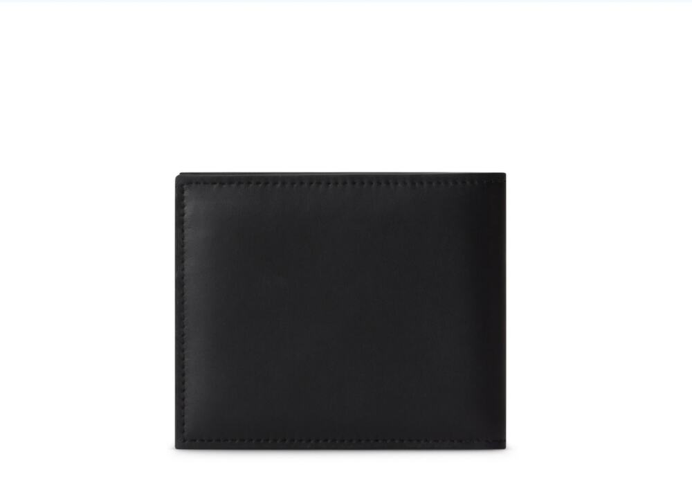 NWT Longvadon 1407 soft leather black card holder 7CC Noir Profond for women.